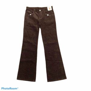 Gymboree Corduroy Flare Pants Brown Size 12 Embellished Rhinestone Pockets